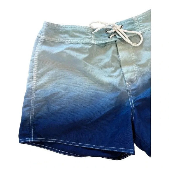 LW Sport Women's Swim Shorts Pull On Drawstrings Faded Blue Size 6 - Picture 4 of 6